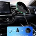 Cargador Inalámbrico Magnético para Auto de Carga Rápida de 30W, Soporte para Teléfono con Luz LED para iPhone 12, 13, 14, 15, 16, 17, Pro Max